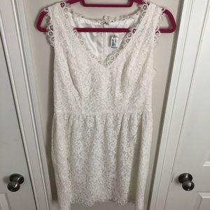 White lace Shoshanna shift dress size 10
